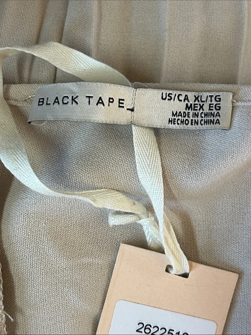 Black Tape Pearl Pleated Maxi Dress Neutral Beige Spaghetti Strap XL NWT - Picture 8 of 11